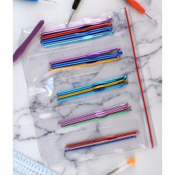 Zipper Binder Page for Double Point Needles or Thread - Holds 5 Sets