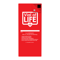 Vial of Life - Life Pro - 4" x 9" Magnetic Closure Pocket W/ Medical Form & Sticker–Magnetic Back