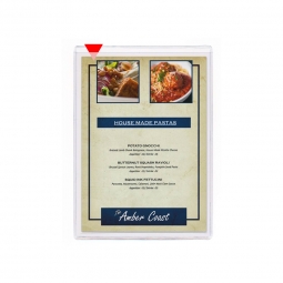 Heavy Duty Flex - Menu Vinyl Plastic Pocket - Magnetic Back - 5" x 7" - Made in USA