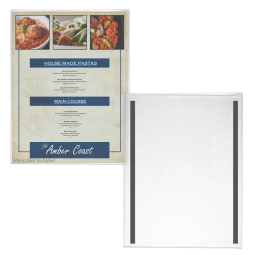 Heavy Duty Flex-Menu Vinyl Plastic Pocket - Magnetic Back - 9" x 12"