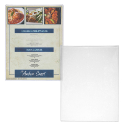 Heavy Duty Flex-Menu Vinyl Plastic Pocket - 9" x 12" - Made in USA