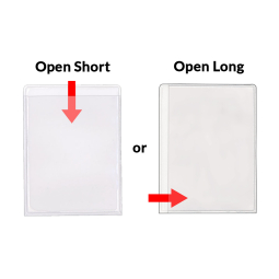 Peel & Stick Pocket - Sports Card - Open Short & Long - 2 5/8" x 3 5/8"