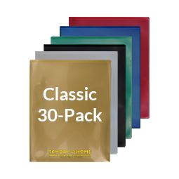 30-pack LX Folders Assorted: 5 each Classic Colors