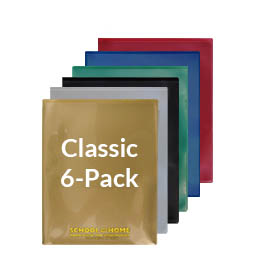 6-pack LX Folders Assorted: 1 each Classic Colors