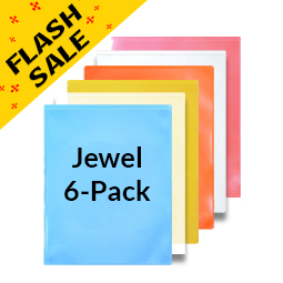 6-pack LX Folders Assorted: 1 each Jewel Colors