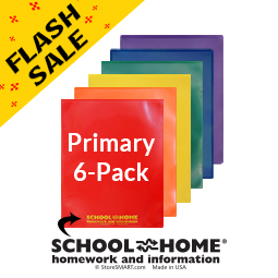 School+%2F+Home+Plastic+Folders+-+6-Pack+-+Primary+Colors+-+English
