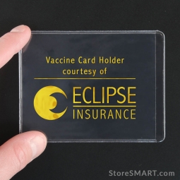 Clear Plastic Pocket for Medical & Vaccine Cards - Custom Print