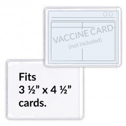 Clear Plastic Pocket for Medical & Vaccine Cards - 3 1/2" x 4 1/2"