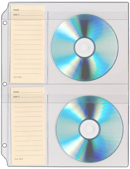 DVD Sleeves - Pages for 3 ring binder for DVD & Cover Page