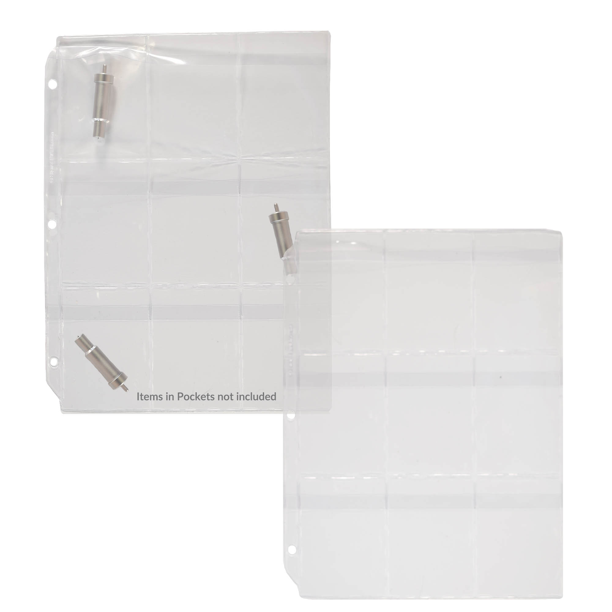 9-Pocket Clear Vinyl Binder Pages - Crafting Blades - Top Load with ...