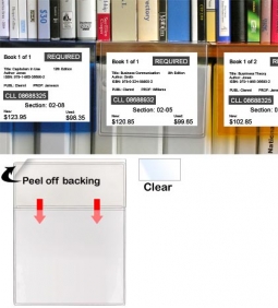 Bookshelf Card Holder - Peel & Stick - Holds a 3" x 5" Title Card