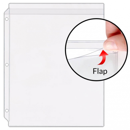 8 ½ x 11 Vinyl Sheet Protector - Holes on Short Side, Open Short Side:  StoreSMART - Filing, Organizing, and Display for Office, School, Warehouse,  and Home